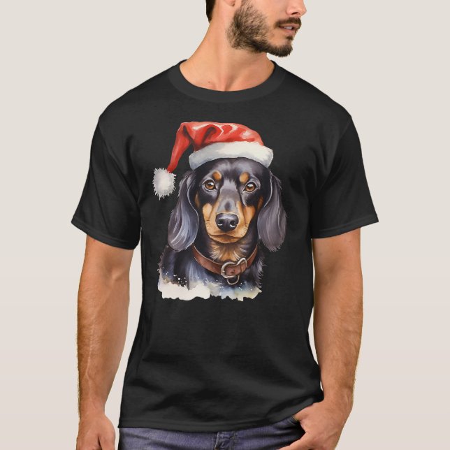 Camiseta Dachshund Christmas Dog (Anverso)