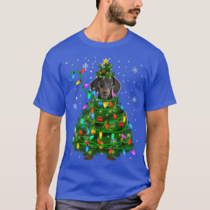 Camiseta Dachshund Christmas Tree Christmas Lights Dachshun