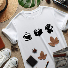 Camiseta Dachshund Coffee Book regalo para el amante del pe