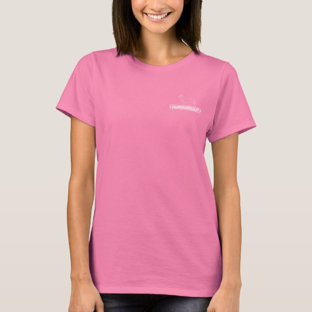 Camiseta Dachshund con cable humorístico (Anverso)