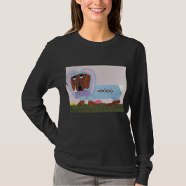 Camiseta Dachshund con disfraz de conejo