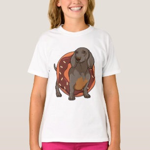 Camiseta Dachshund con Donut
