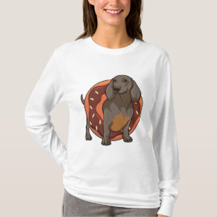 Camiseta Dachshund con Donut
