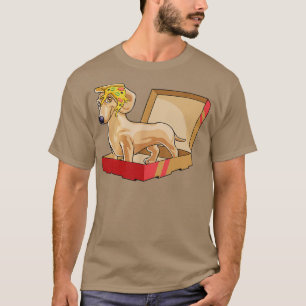 Camiseta Dachshund Con Pizza Slice