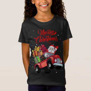 Camiseta Dachshund Con Santa Claus En El Camión Rojo