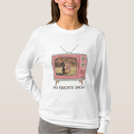 Camiseta Dachshund Custom Photo - Retro TV