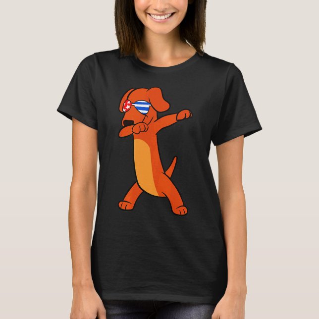 Camiseta Dachshund Dabbing Wiener (Anverso)