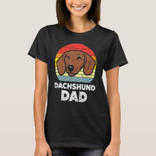 Camiseta Dachshund Dad Retro Weiner Salchicha Perro Mascota