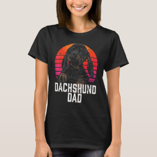 Camiseta Dachshund Dad Retro Weiner Sausage Dog Papa B