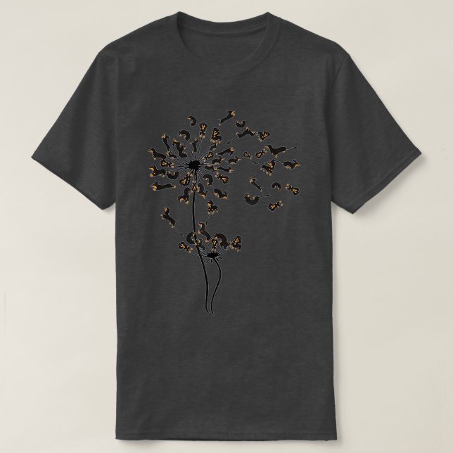 Camiseta Dachshund Dandelion (Diseño del anverso)