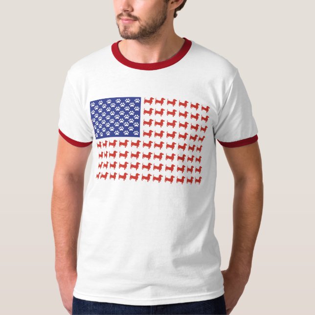 Camiseta Dachshund de Estados Unidos (Anverso)
