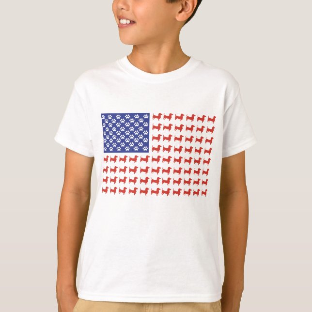 Camiseta Dachshund de Estados Unidos (Anverso)