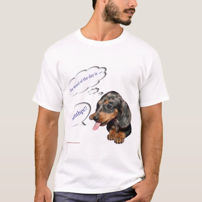 Camiseta "Dachshund de la actitud del perrito" (Anverso)
