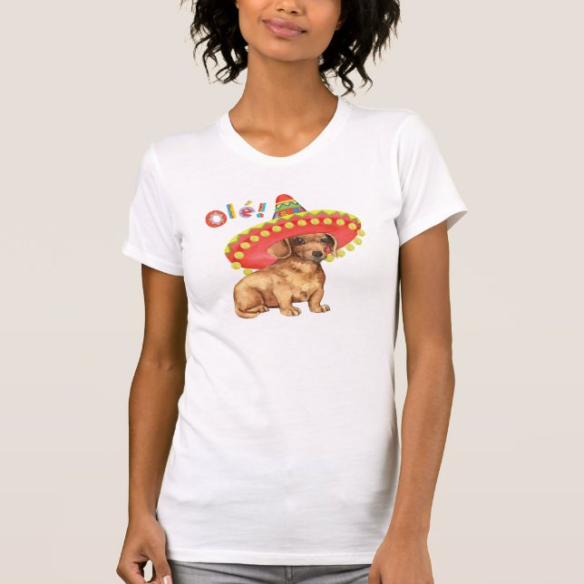 Camiseta Dachshund de la fiesta (Anverso)