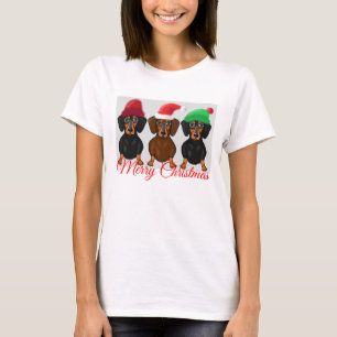 Camiseta Dachshund de las Felices Navidad