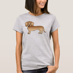 Camiseta Dachshund de pelo duro de trigo, perro de dibujos