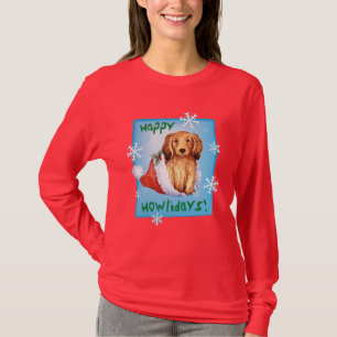 Camiseta Dachshund de pelo largo feliz de Howliday