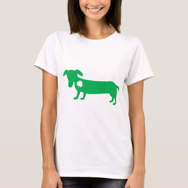 Camiseta Dachshund del día de St Patrick (Anverso)