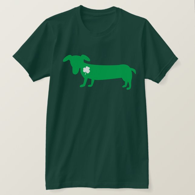 Camiseta Dachshund del día de St Patrick (Anverso del diseño)