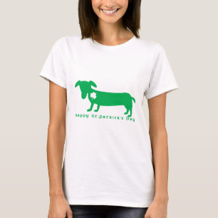 Camiseta Dachshund del día de St Patrick feliz