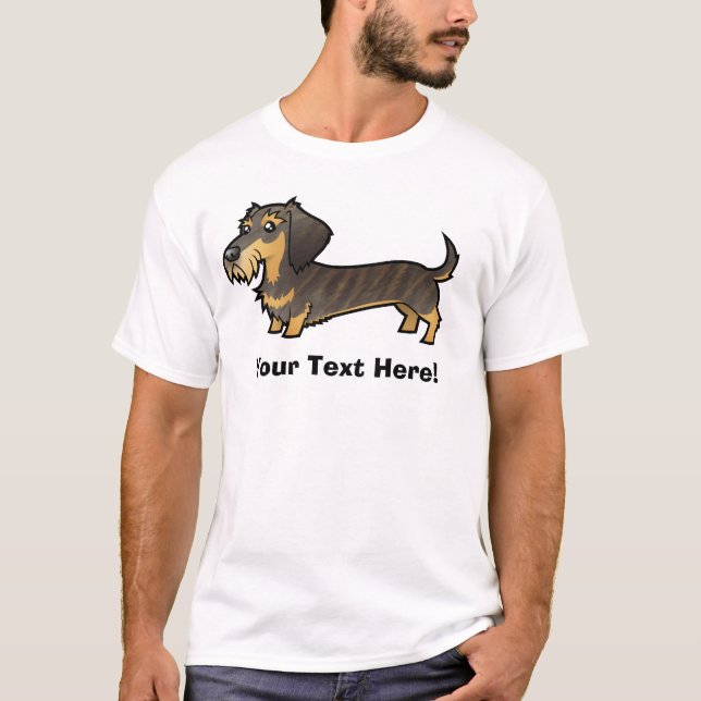 Camiseta Dachshund del dibujo animado (wirehair) (Anverso)
