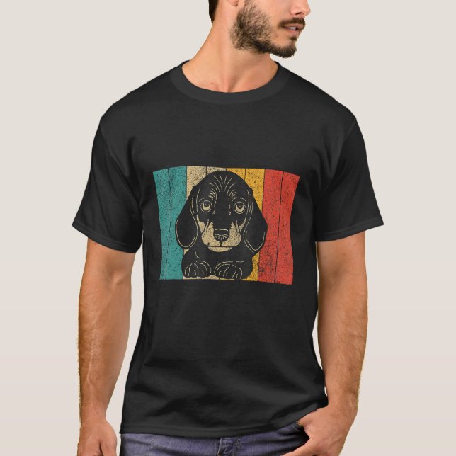 Camiseta Dachshund Design Retro Dachshund (Anverso)