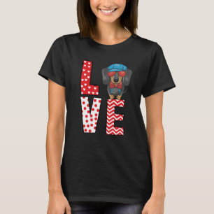 Camiseta Dachshund Día de San Valentín Love Valentine Cute