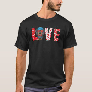Camiseta Dachshund Día de San Valentín Love Valentine Cute 
