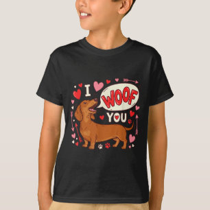 Camiseta Dachshund Día de San Valentín Te Quiero Amor Perro