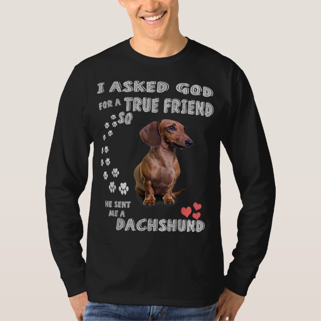 Camiseta Dachshund Dice Mamá, Papá Wiener, Weenie Lover, Sa (Anverso)