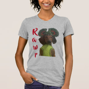Camiseta Dachshund Dinosaur