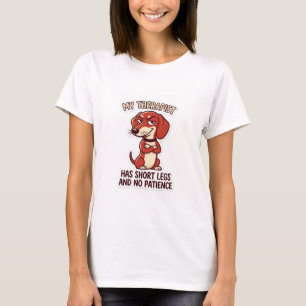 Camiseta Dachshund Divertido Mi Terapeuta Tiene Piernas Cor