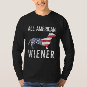 Camiseta Dachshund, Divertido Perro Americano De La Mujer