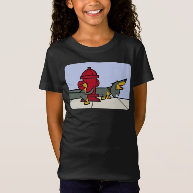 Camiseta Dachshund Dog Aprobó El Hidrante De Fuego (Anverso)