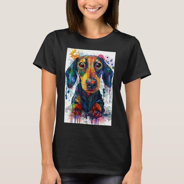 Camiseta Dachshund Dog Art (Anverso)
