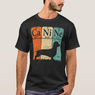 Camiseta Dachshund Dog Elementos Periódicos De La Mesa Cani