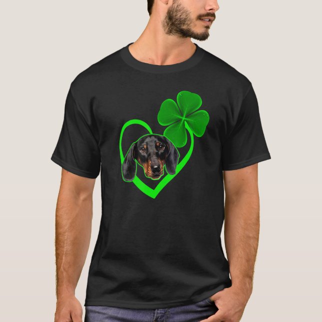 Camiseta Dachshund Dog Leprechau St Patrick Day Saint Paddy (Anverso)