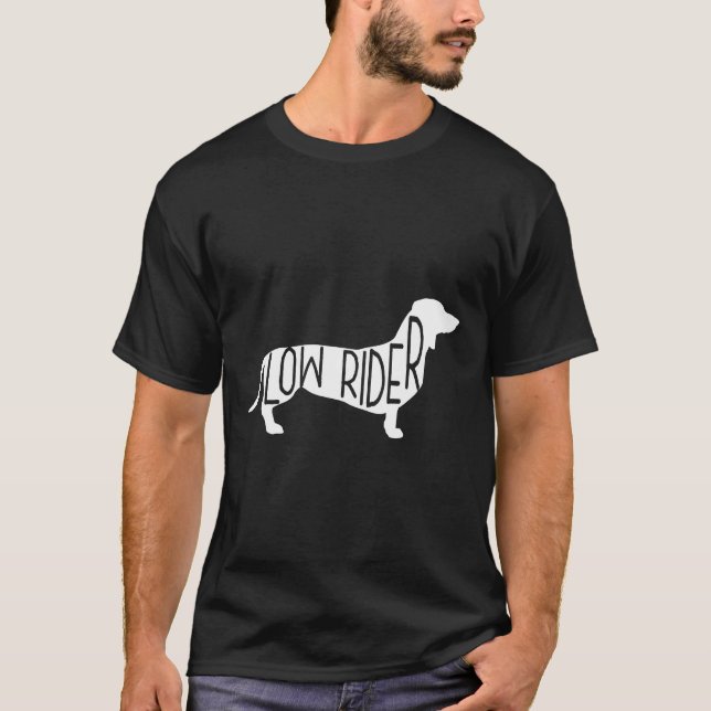 Camiseta Dachshund Dog Low Rider (Anverso)