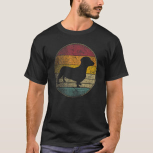 Camiseta Dachshund Dog Mascota Vintage Distressed Retro 70