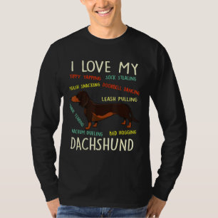 Camiseta Dachshund Dog Mom Dad Cute