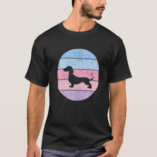 Camiseta Dachshund Dog Mom Dad Retro Vintage Weiner Dueño