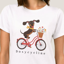 Camiseta Dachshund Dog On Bike Doxycycline Cycling