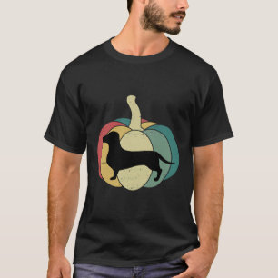 Camiseta Dachshund Dog Pumpkin Retro Christian Halloween Da