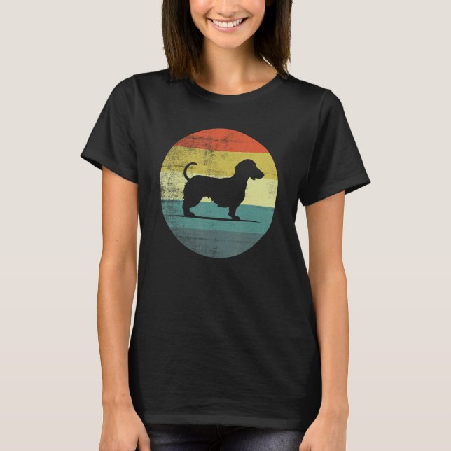 Camiseta Dachshund Dog Retro Design (Anverso)