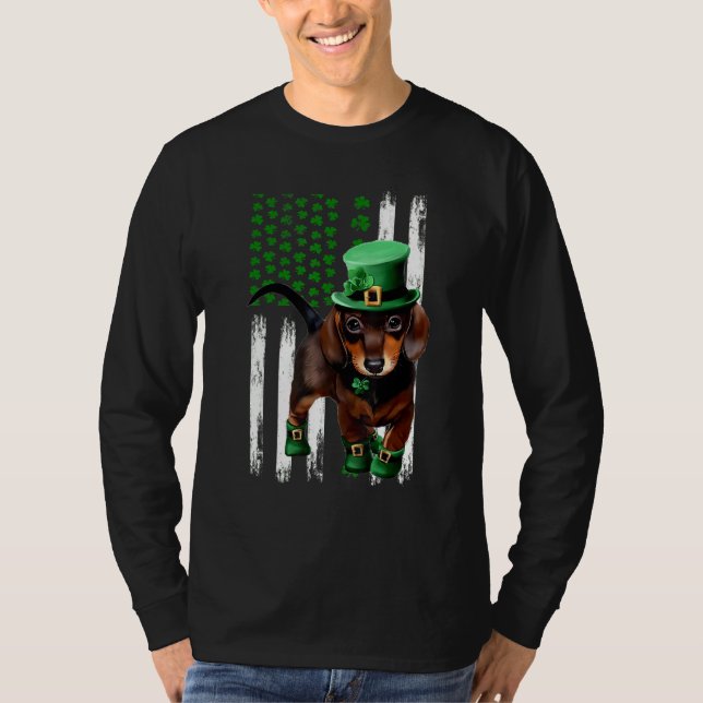 Camiseta Dachshund Dog St Patrick's Day (Anverso)