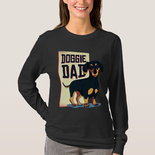 Camiseta Dachshund Doggie Dad (Anverso)
