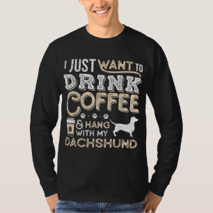 Camiseta Dachshund Doxie Mom Dad Quiero Que Beban De Colgar