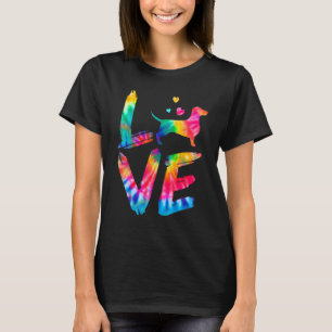 Camiseta Dachshund Doxie Weenie Weiner Tie Dye Love Dog Mom
