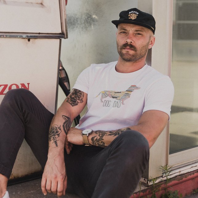 Camiseta Dachshund Doxin Doxie Wiener Dog Dad Retro Grunge (Subido por el creador)