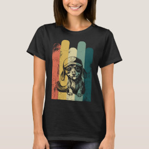 Camiseta Dachshund dulce con el perro de la tapa